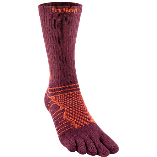 Injinji Ultra Run Crew Zehensocken | Mitteldick | Mahogany