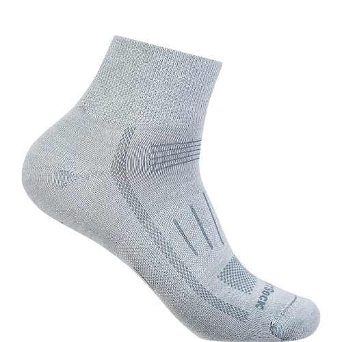 WRIGHTSOCK Endurance Quarter | Mitteldick mit Polster | Cloud Grey