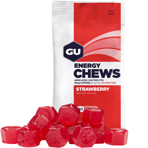 GU Energy Chews Erdbeere Beutel