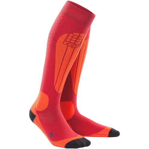 CEP Ski Thermo Compression Socks Damen | Cranberry Orange