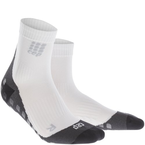 CEP Run Griptech Short Cut Compression Socks Damen | White Black