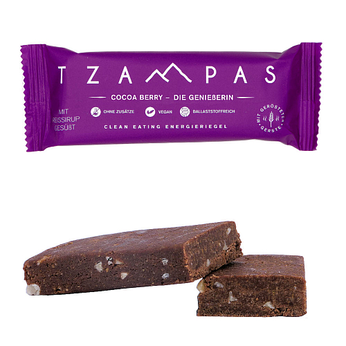 TZAMPAS Energy Bar Cocoa Berry l Die Genieerin l 40 g Riegel