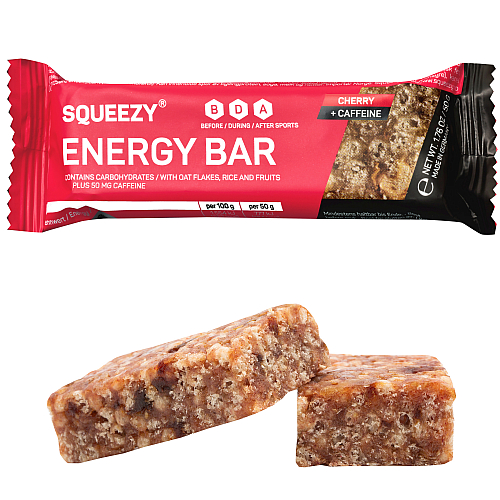 Squeezy Energy Bar Cherry + Caffeine | 50 g