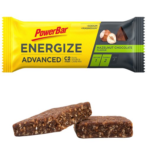 PowerBar Energize Advanced Haselnuss-Schokolade 55 g Kohlenhydratriegel