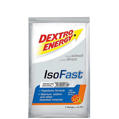 DEXTRO ENERGY IsoFast Drink Red Orange Portionsbeutel Testpaket