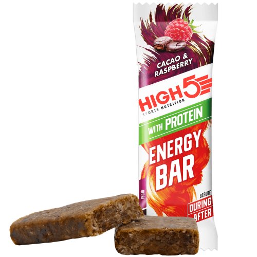 HIGH5 Energy Bar mit Protein Kakao-Himbeere unverpackt, 50 g