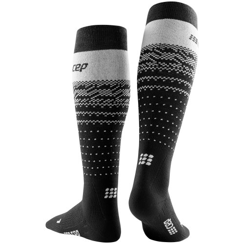 CEP Ski Thermo Merino Compression Socks Damen | Black Grey Nordic