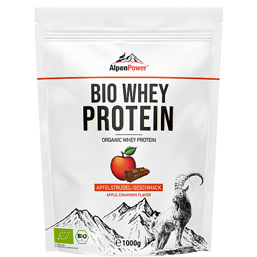 Alpenpower Whey Bio Protein 1000 g Apple Strudel