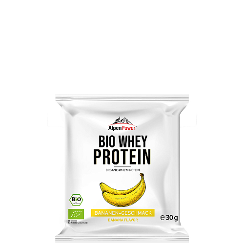 AlpenPower Bio Whey Protein 30 g Beutel | Banane