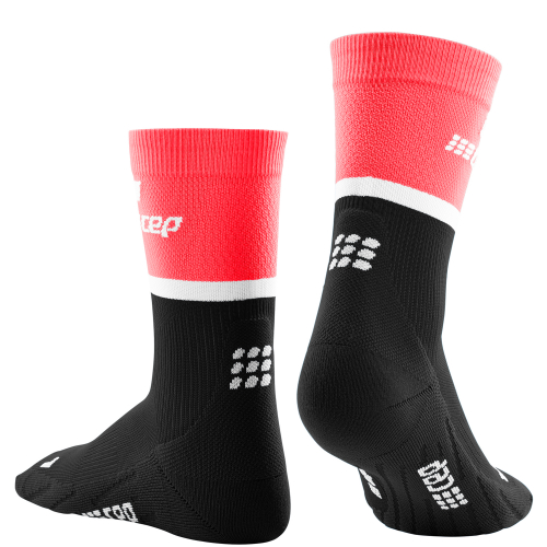 CEP The Run 4.0 Mid Cut Compression Socks Damen | Pink Black