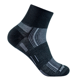 WRIGHTSOCK Stride Quarter | Mitteldick | Schwarz