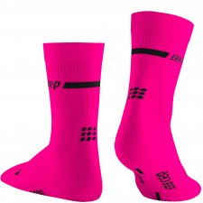 CEP Run 3.0 Mid Cut Compression Socks Damen | Neon Pink