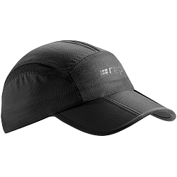 CEP Running Cap | Faltbare Schirmmtze | Schwarz