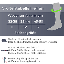 CEP Hiking Light Merino Compression Socks Herren | Stonegrey | Einzelpaar | IV (Wade 39-44 cm)