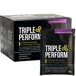 TRIPLE PERFORM Protein Powder l Tri-Collagen | Box mit 30 Beutel