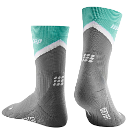 CEP The Run 4.0 Mid Cut Compression Socks Damen | Chevron Grey Ocean