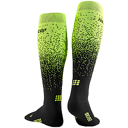CEP Ski Merino Compression Socks Damen | Snowfall Black Green
