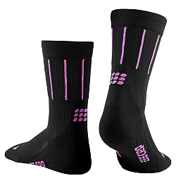 CEP The Run 4.0 Mid Cut Compression Socks Herren | Pinstripe Black