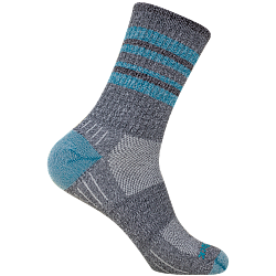 WRIGHTSOCK Escape Crew | Mitteldick | Grau Trkis