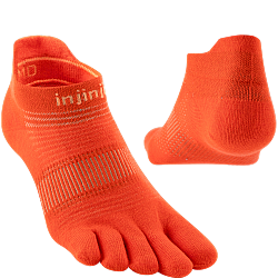 Injinji Run Lightweight No Show Zehensocken | D�nn | Flame