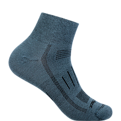 WRIGHTSOCK Endurance Quarter | Mitteldick mit Polster | Pebble Grey
